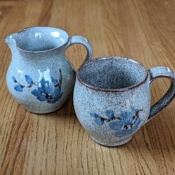 🇺🇸 Vtg Almquist's Old Time Pottery Mug & Creamer - Picture 4 of 10